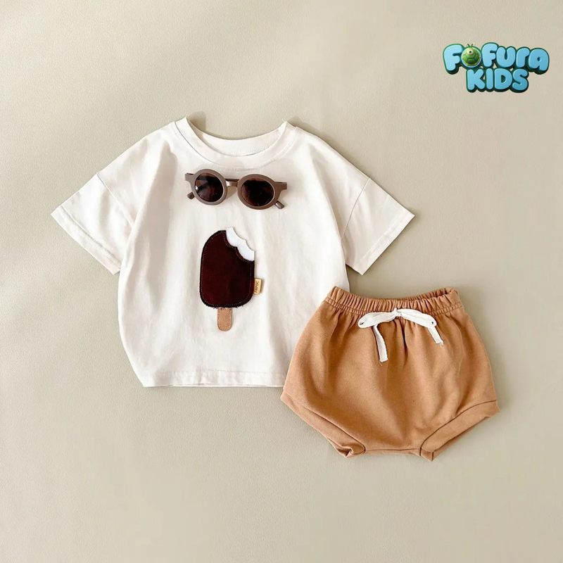 Conjunto estampa de sorvete - Fofura Kids