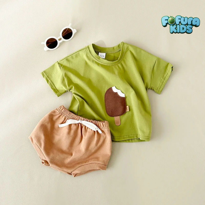 Conjunto estampa de sorvete - Fofura Kids