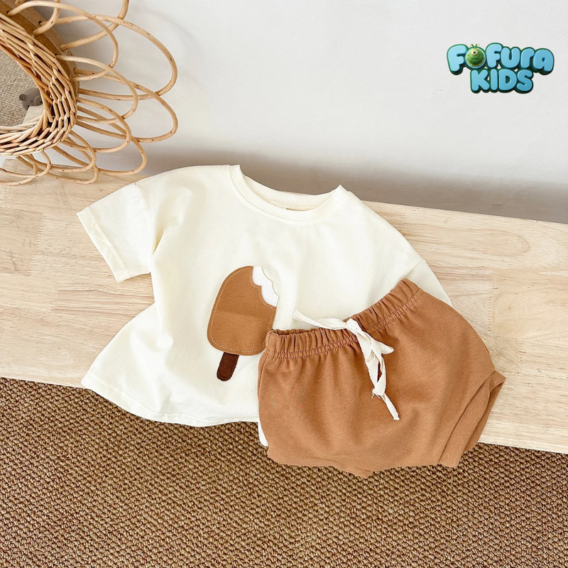 Conjunto estampa de sorvete - Fofura Kids