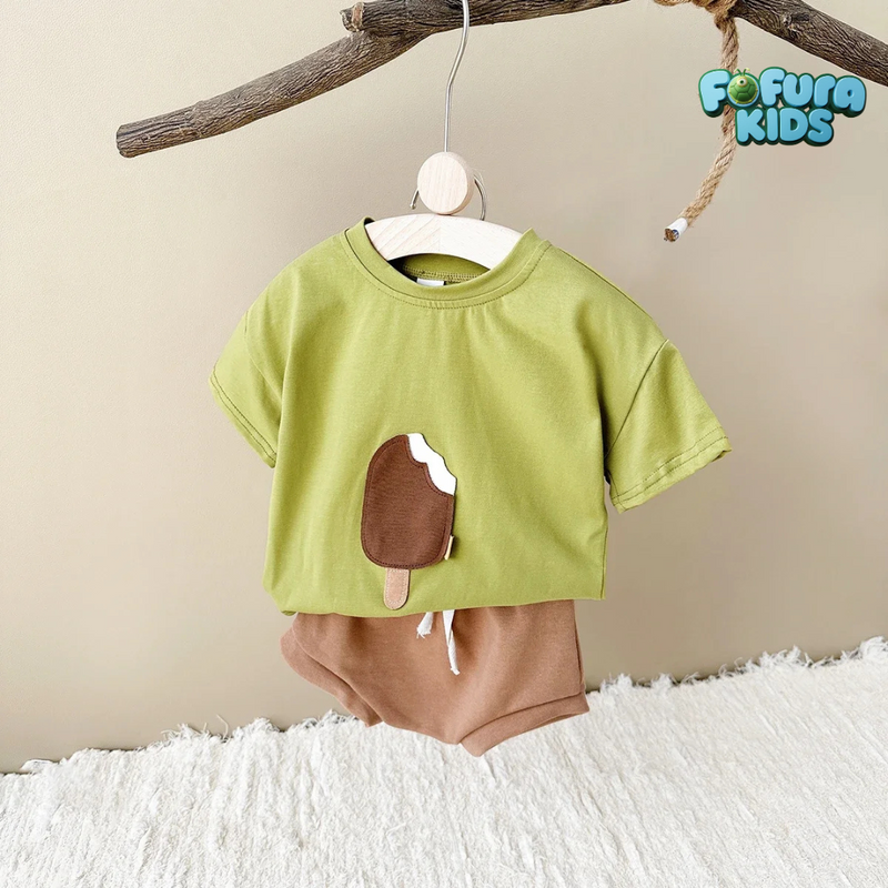 Conjunto estampa de sorvete - Fofura Kids