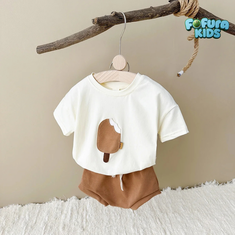 Conjunto estampa de sorvete - Fofura Kids