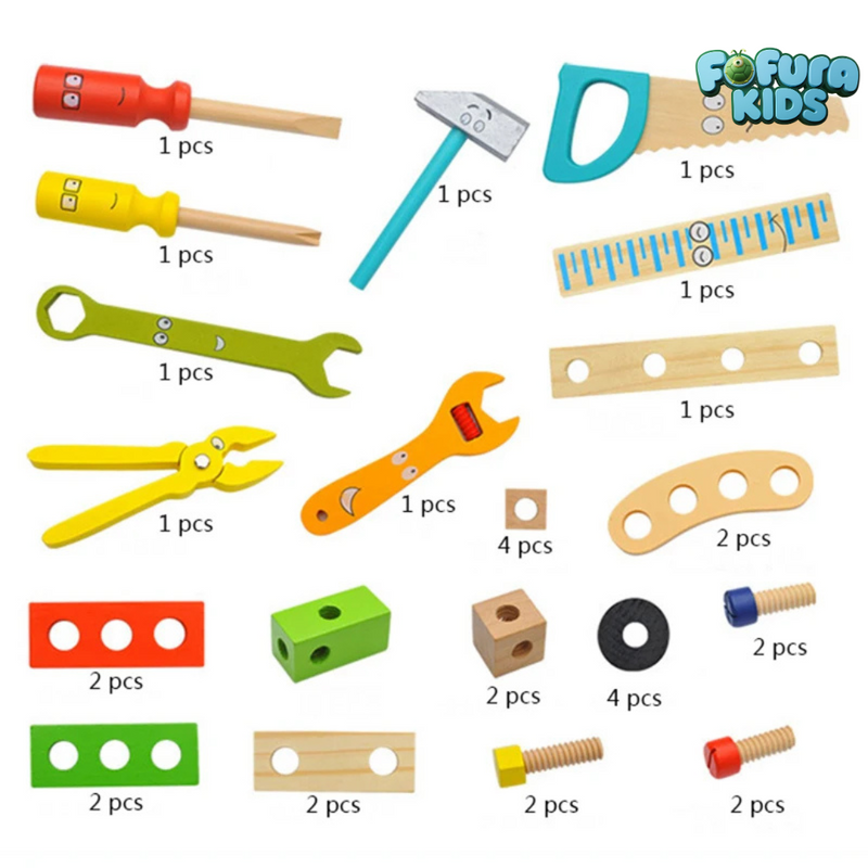 Kit de ferramentas Montessori - Fofura Kids