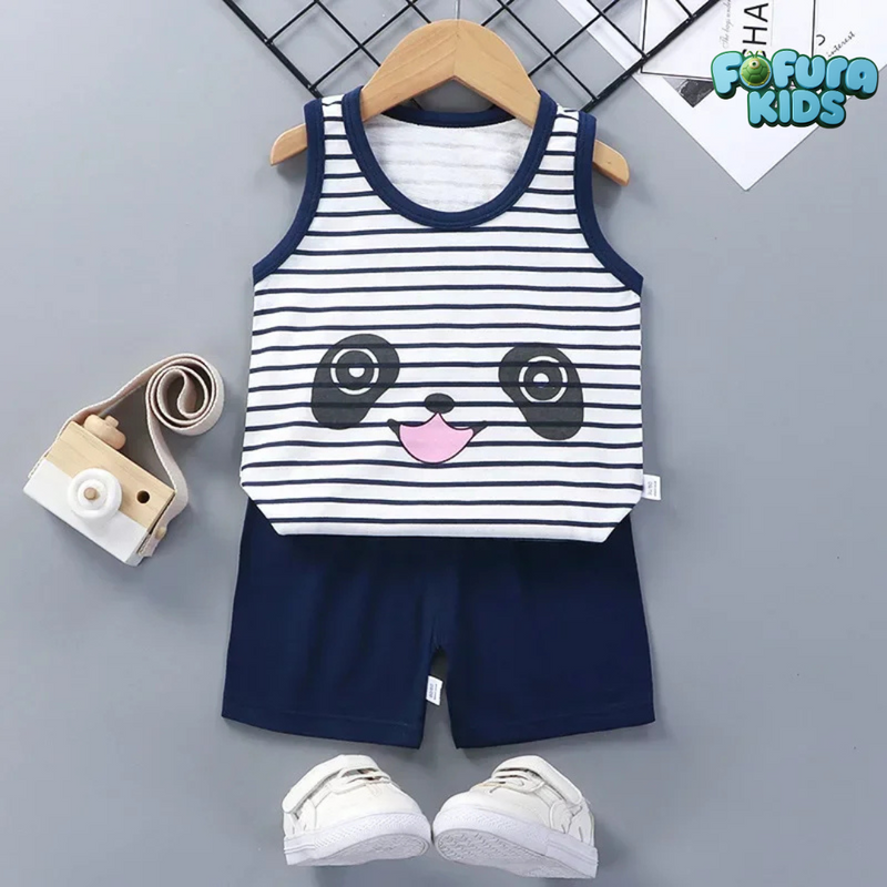 Kit verão casual - Camiseta Regata + Short - Fofura Kids